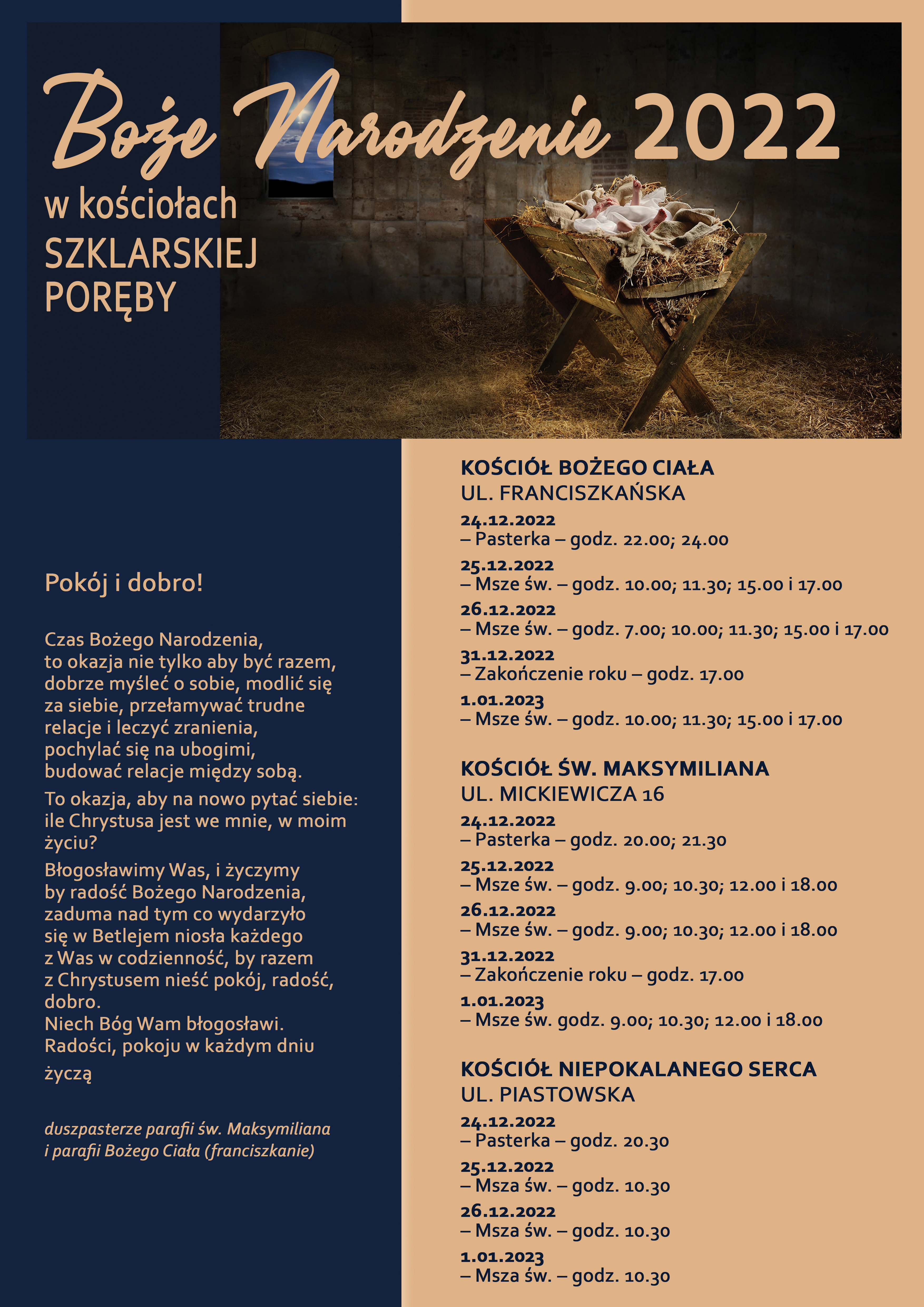 Porządek mszy św. podczas świat Bożego Narodzenia