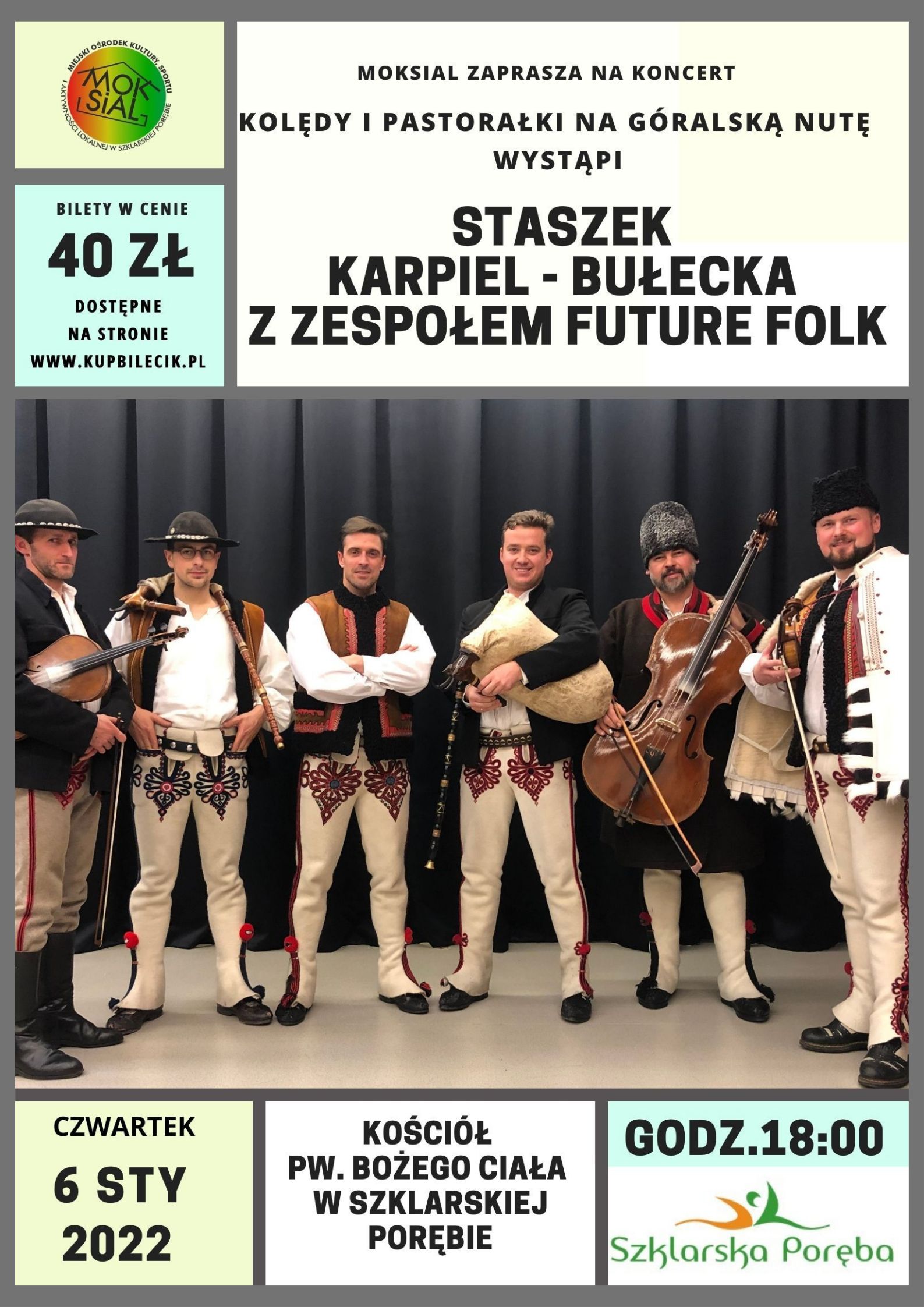 Staszek Karpiel-Bułecka z kapelą w Szklarskiej Porębie na nowy rok