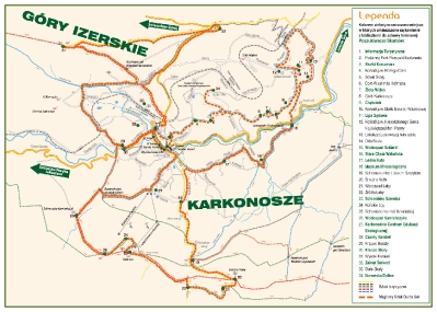 Magiczny Szlak Ducha Gór; Mapa